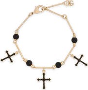 Dolce&Gabbana DNA Crystal Cross Charm Bracelet