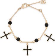 Dolce&Gabbana DNA Crystal Cross Charm Bracelet