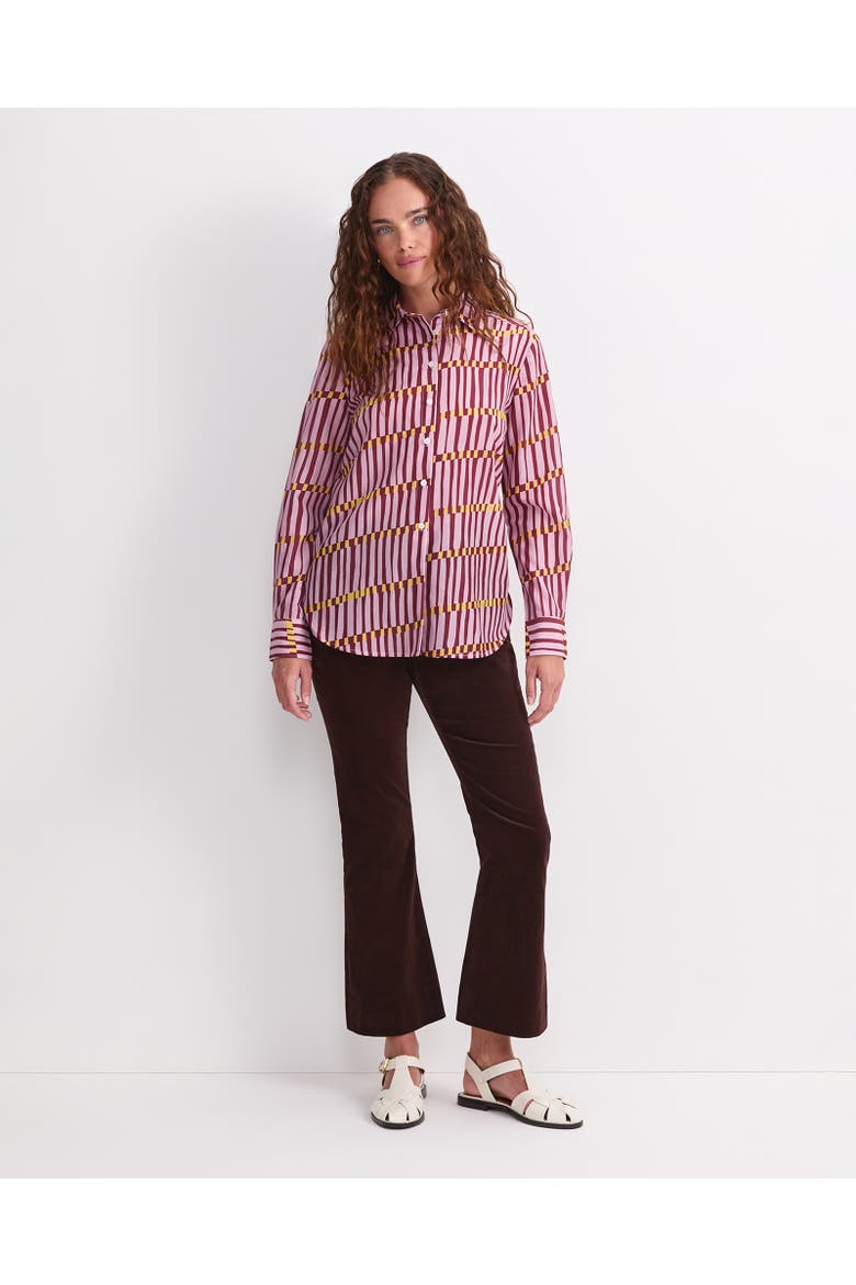 Rani Cotton Silk Printed Shirt, Alternate, color, Sunset