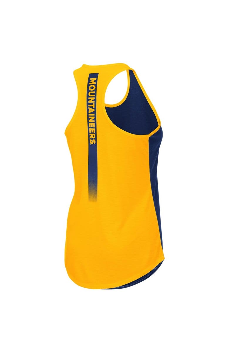 COLOSSEUM Women's Colosseum Navy West Virginia Mountaineers Publicist Racerback Tank Top, Alternate, color, 