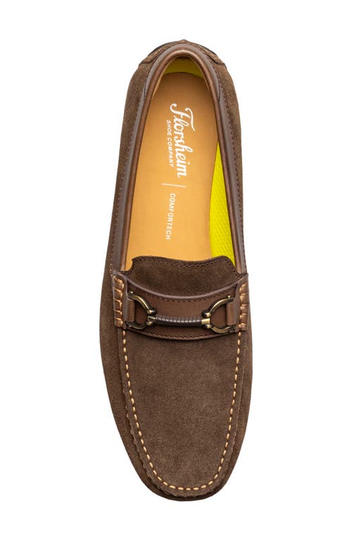 Florsheim Motor Moc Toe Bit Driving Loafer In Brown Suede