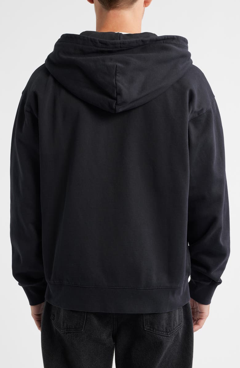 Obey Margin Faded Zip Hoodie, Alternate, color, Digital Black Faded Wash