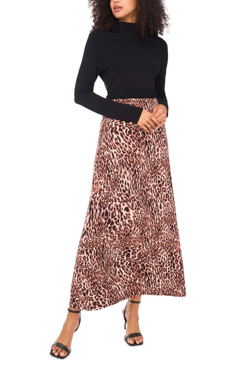 Vince Camuto Print Pull-On Maxi Skirt, Alternate, color, 