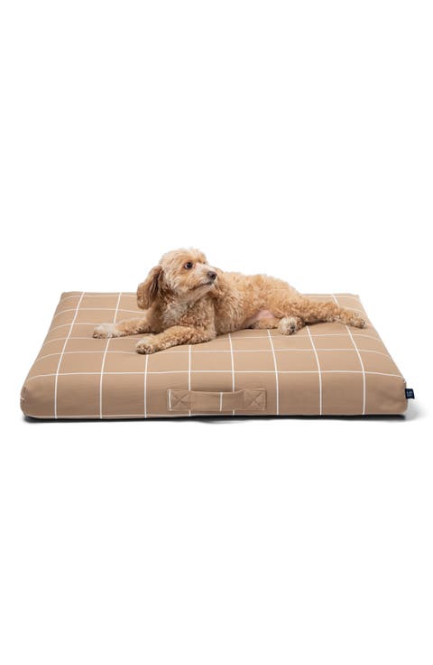 Grid Print Dog Bed