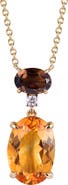 Kahn High Jewelry Citrine & Smoky Quartz Necklace with Diamonds