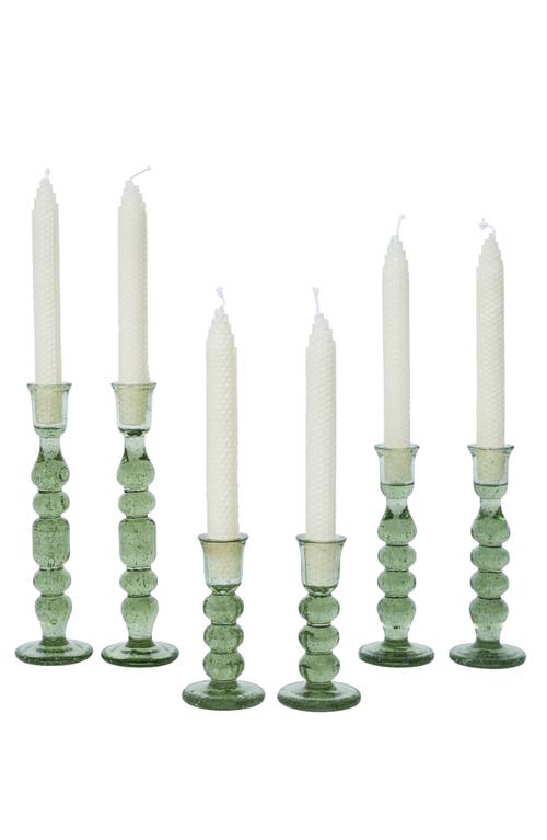 Juliska Provence Set Of 2 Candlesticks In Basil