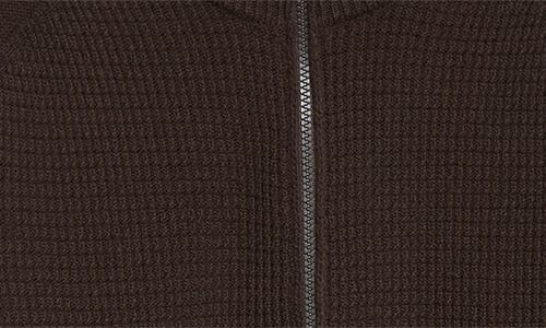 Stone Island Ghost Waffle-knit Virgin Wool Jacket In Brown