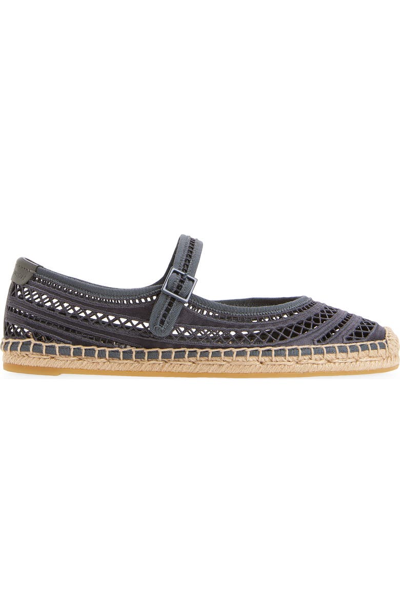 Tory Burch Open Weave Mary Jane Espadrille Flat, Alternate, color, Bluestone