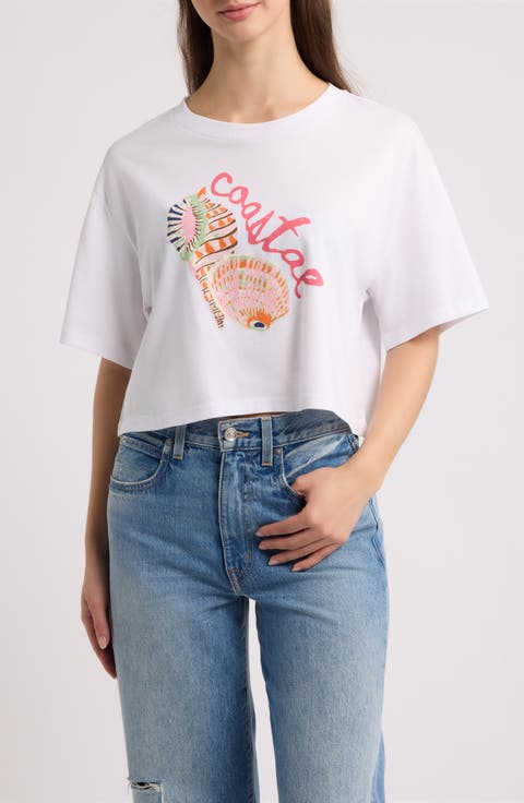 Martina Graphic Cropped T-Shirt