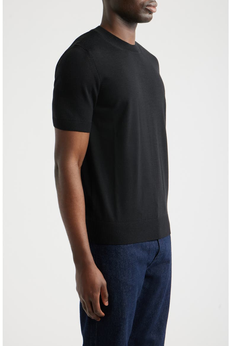 Umauro Wool Knit T-Shirt, Alternate, color, BLACK