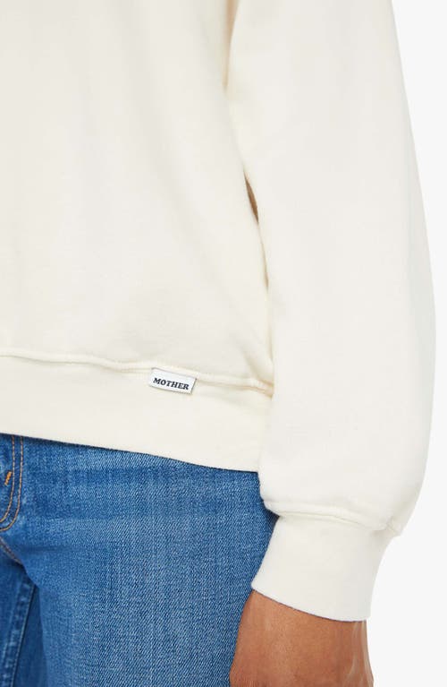 Mother The Biggie Concert Cotton Graphic Sweatshirt In White