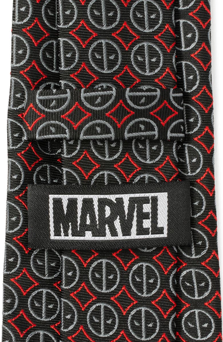 Cufflinks, Inc. x Marvel Deadpool Medallion Silk Blend Tie, Alternate, color, Black
