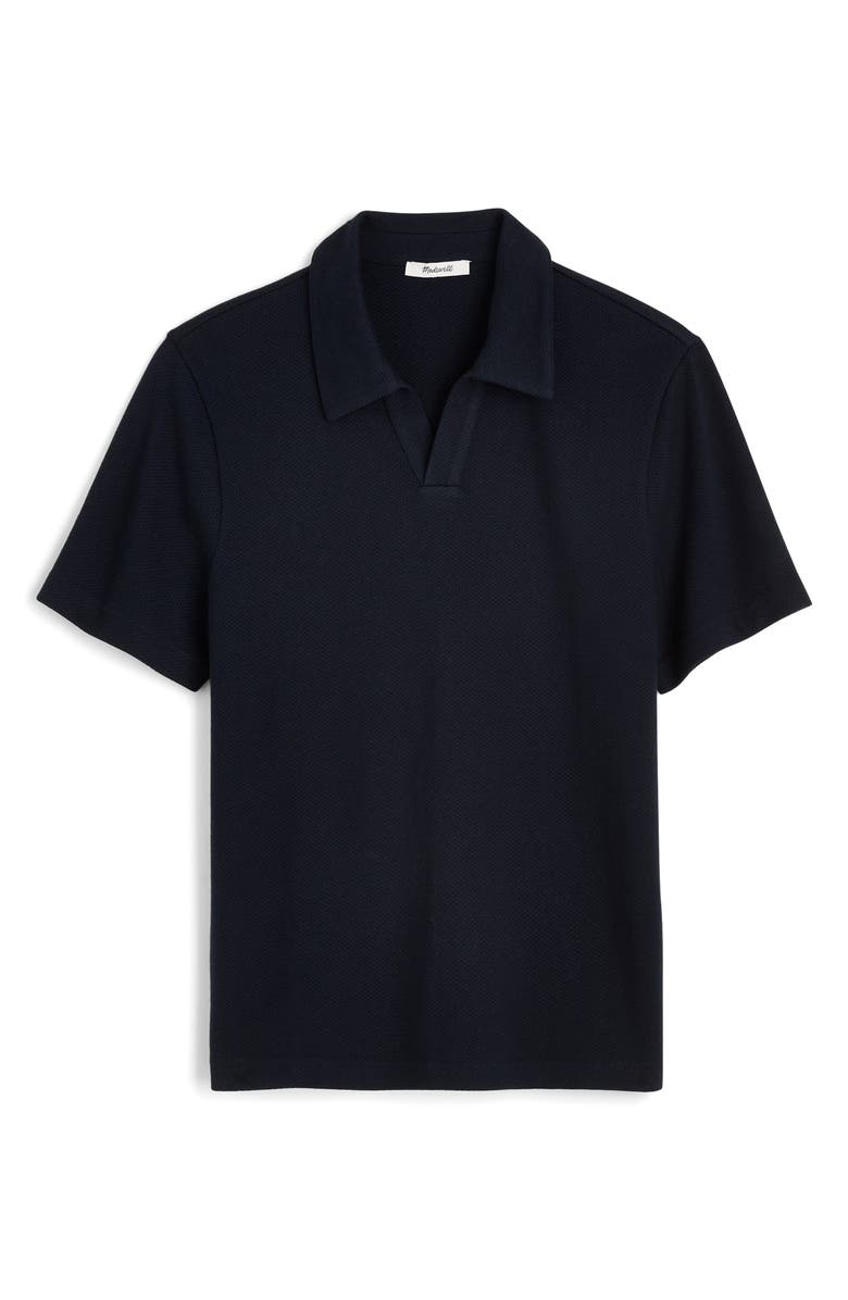 Madewell Johnny Collar Heavyweight Mesh Polo, Alternate, color, Dark Navy