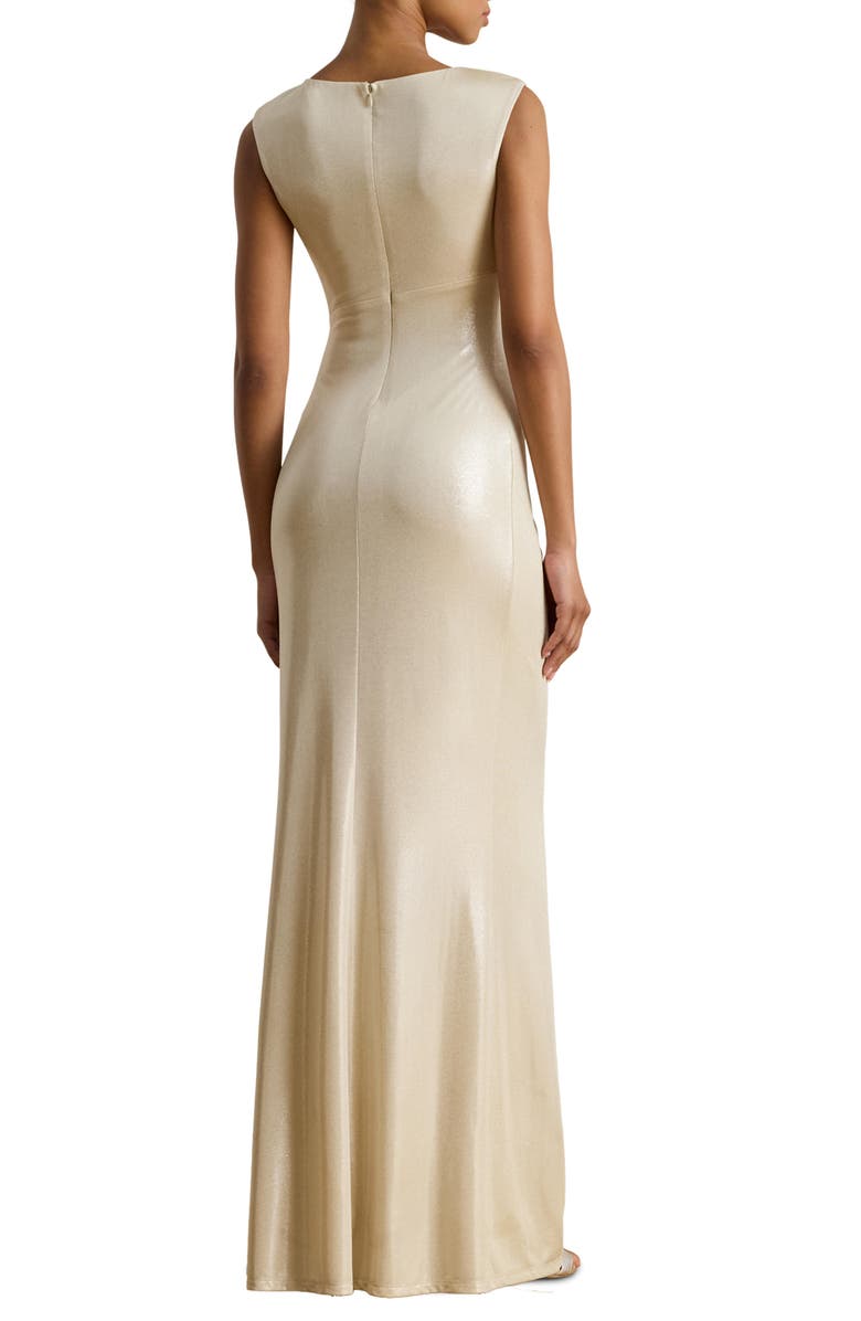 Lauren Ralph Lauren Metallic Sleeveless Gown, Main, color, 