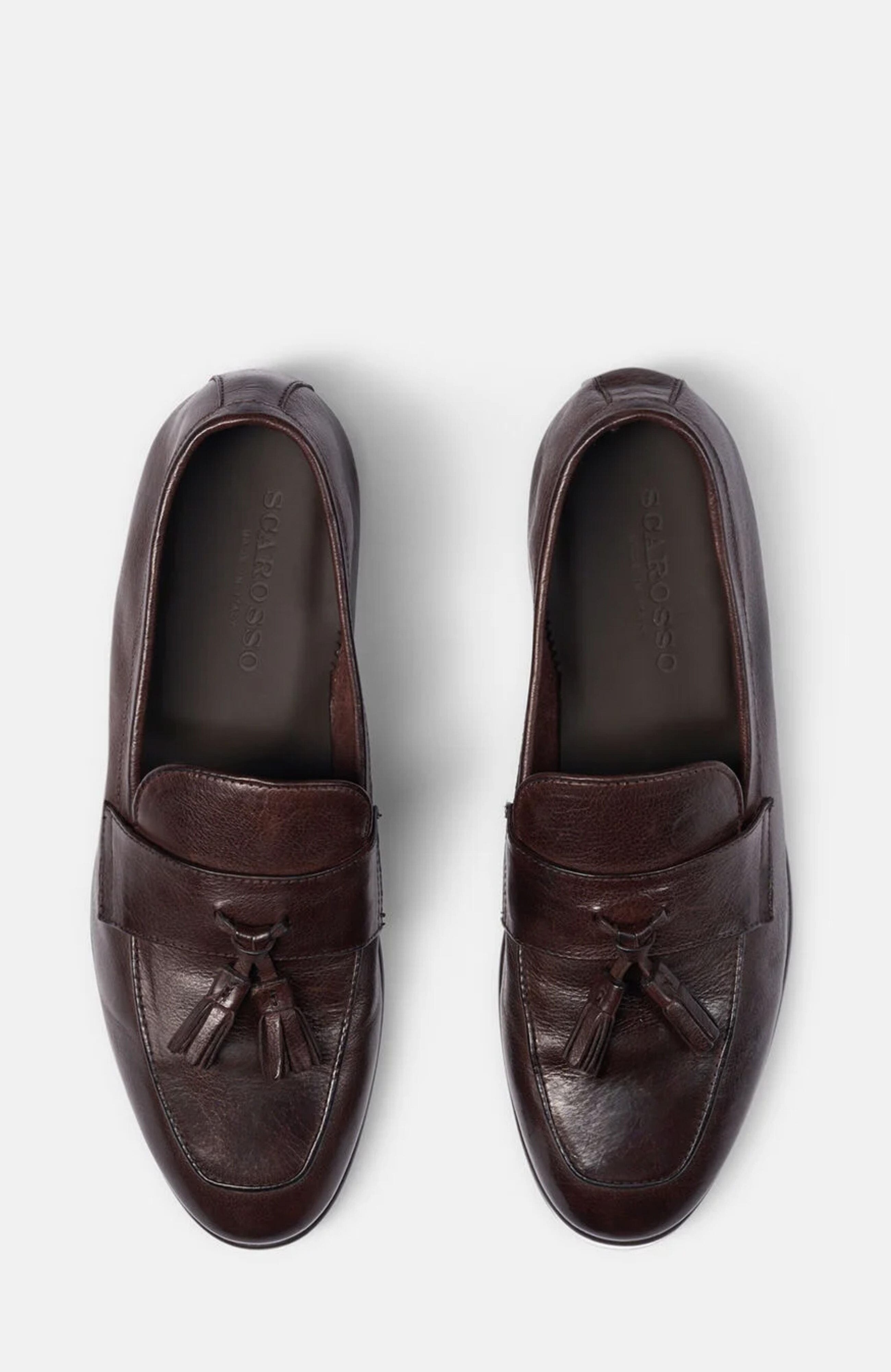 SCAROSSO Nathan Loafers, Alternate, color, Dark Brown - Calf