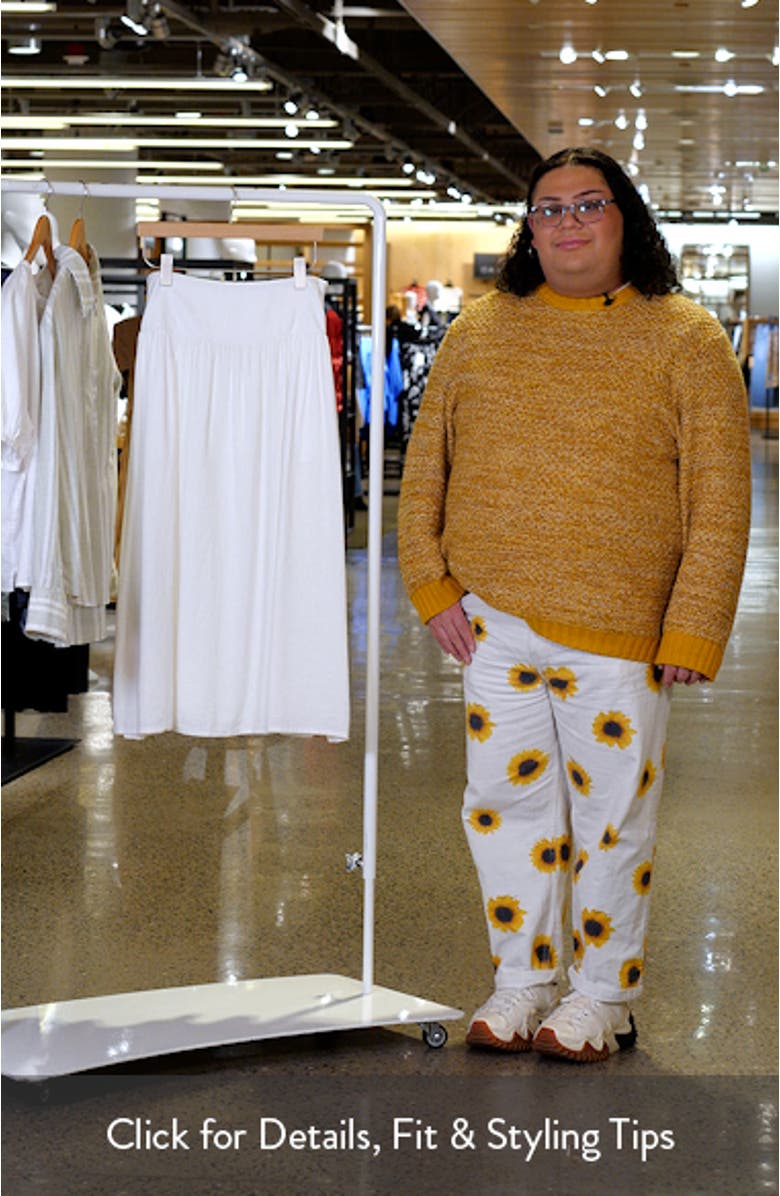 Linen Blend Pull-On Skirt, sales video thumbnail