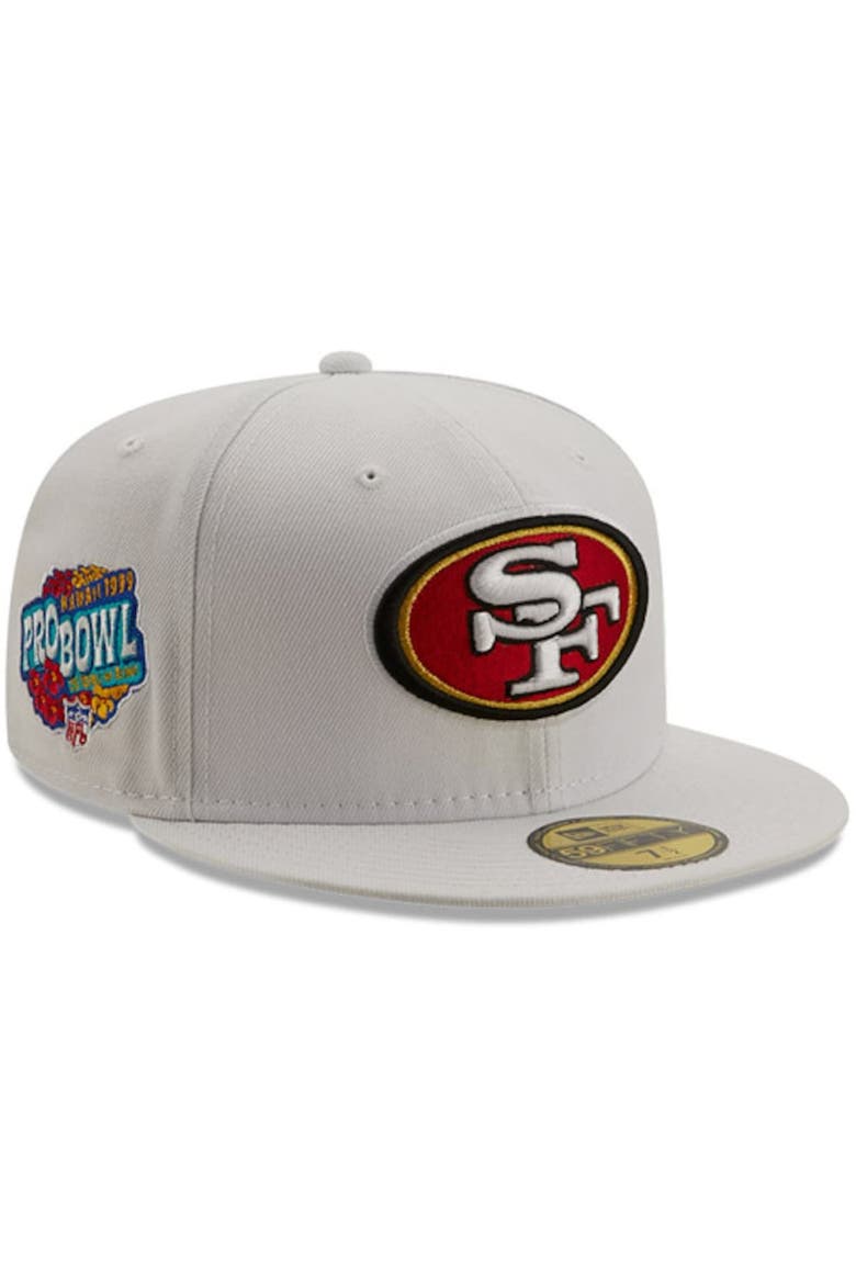 Men's New Era White San Francisco 49ers 1999 Pro Bowl Patch Red Undervisor 59FIFY Fitted Hat, Alternate, color, White
