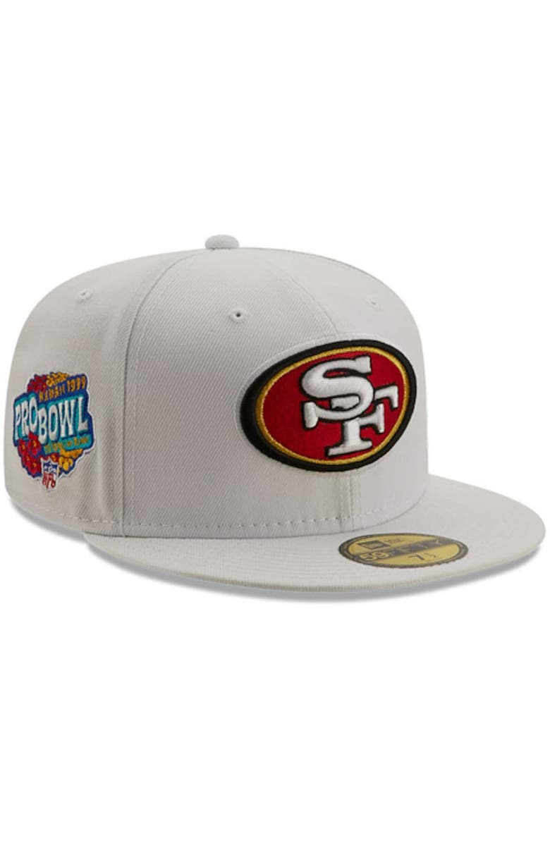 New Era Men's New Era White San Francisco 49ers 1999 Pro Bowl Patch Red Undervisor 59FIFY Fitted Hat, Alternate, color, 