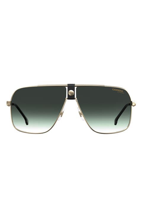 63mm Polarized Gradient Aviator Sunglasses