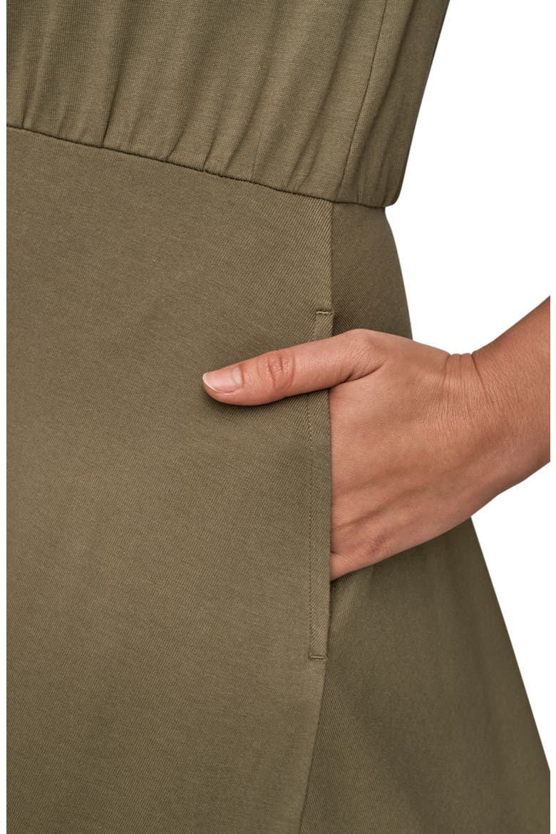 Cap Sleeve Maxi Dress, Alternate, color, KHAKI GREEN
