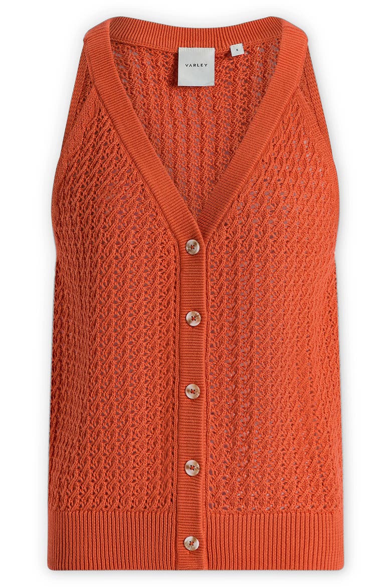 Alessia Open Stitch Cotton Sweater Tank, Alternate, color, SUMMER FIG