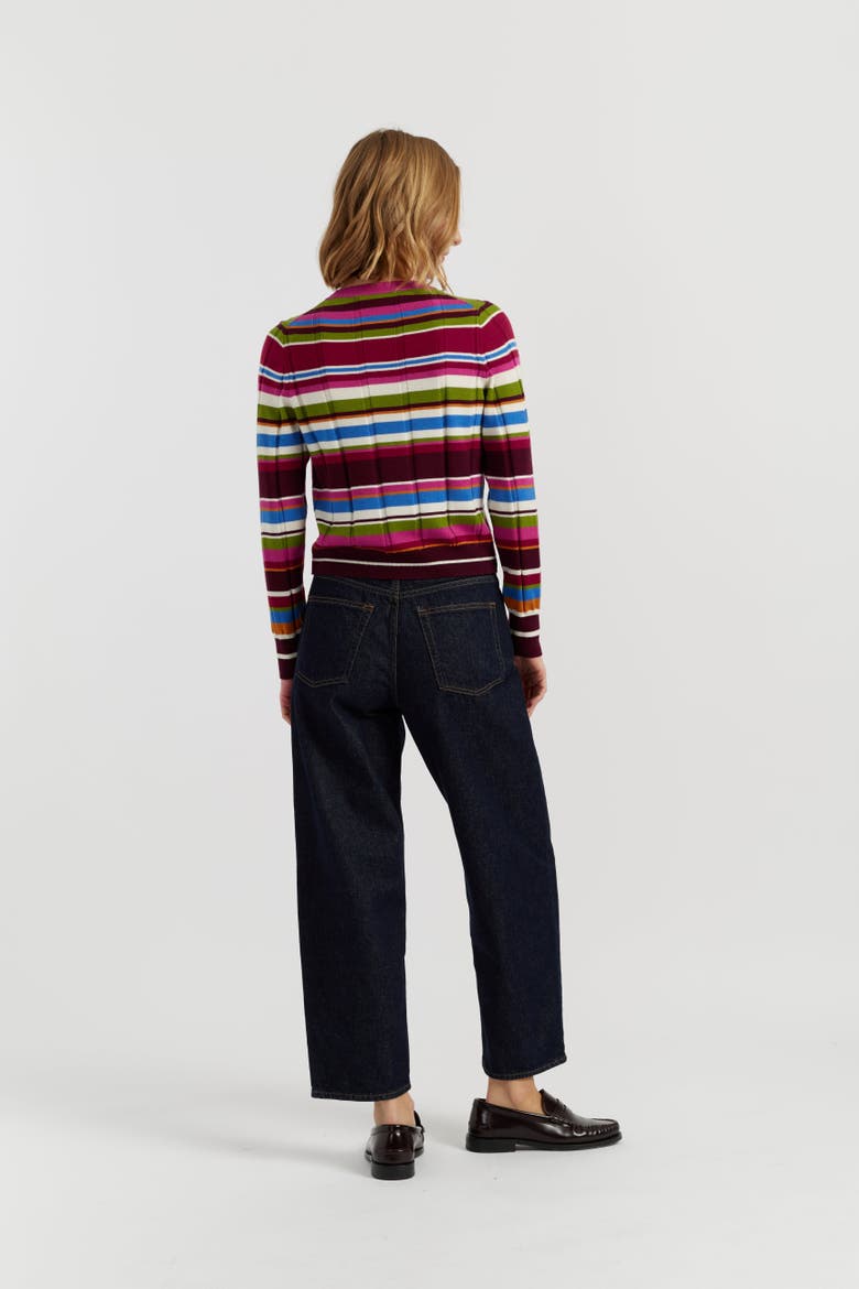 Merino Stripe Sweater, Alternate, color, Multi