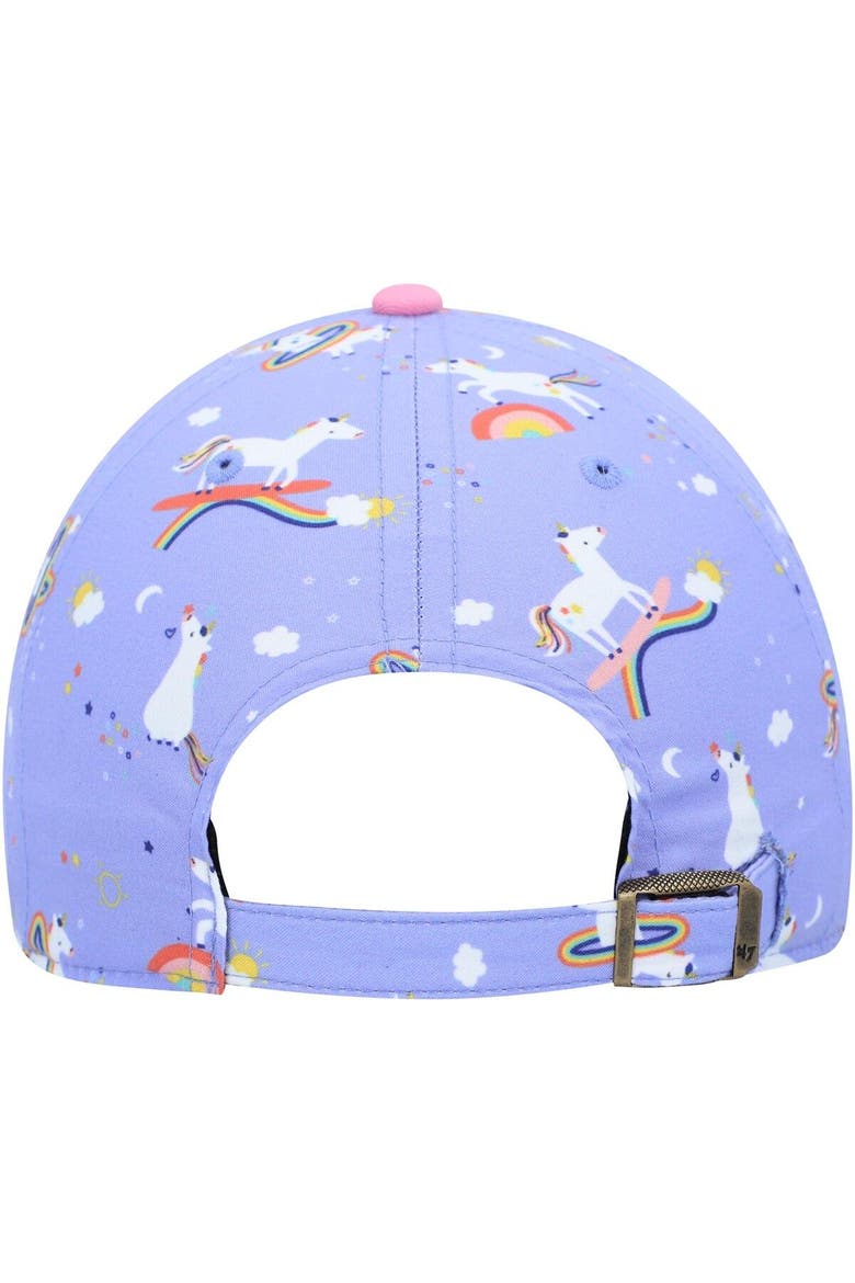 Girls Preschool '47 Purple Pittsburgh Steelers Unicorn Clean Up Adjustable Hat, Alternate, color, Purple