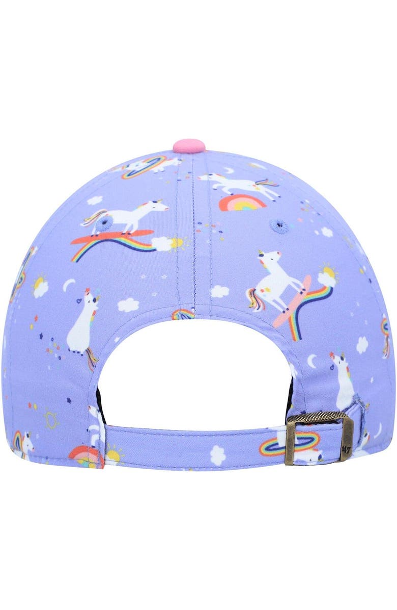 '47 Girls Preschool '47 Purple Pittsburgh Steelers Unicorn Clean Up Adjustable Hat, Alternate, color, Purple