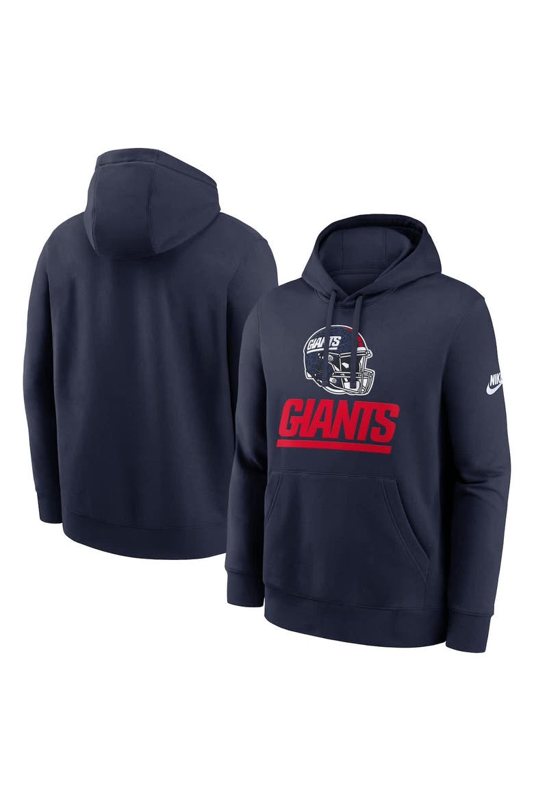 Men's Nike Navy New York Giants Best Season Rewind Club Pullover Hoodie, Main, color, Navy