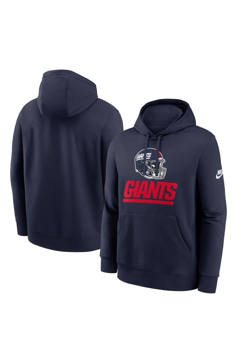 Nike Men's Nike Navy New York Giants Best Season Rewind Club Pullover Hoodie, Main, color, 