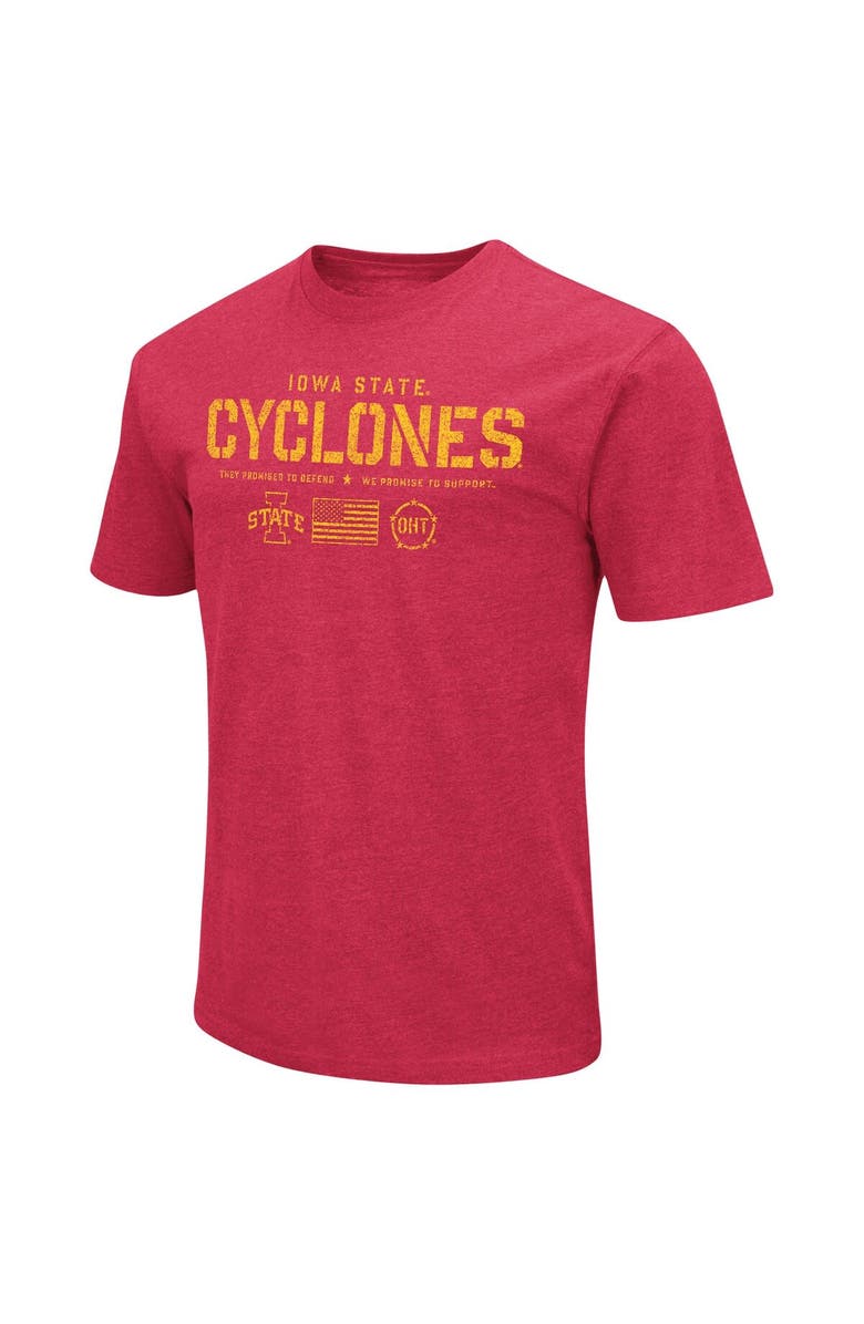 COLOSSEUM Men's Colosseum Cardinal Iowa State Cyclones OHT Military Appreciation Flag 2.0 T-Shirt, Alternate, color, 