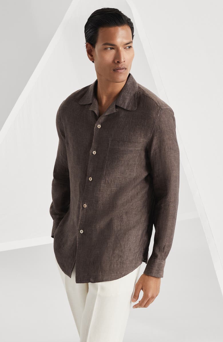 Brunello Cucinelli Shirt with chest pocket, Alternate, color, 