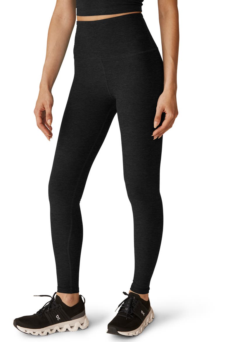 High Waisted Leggings, Alternate, color, DARKEST NIGHT