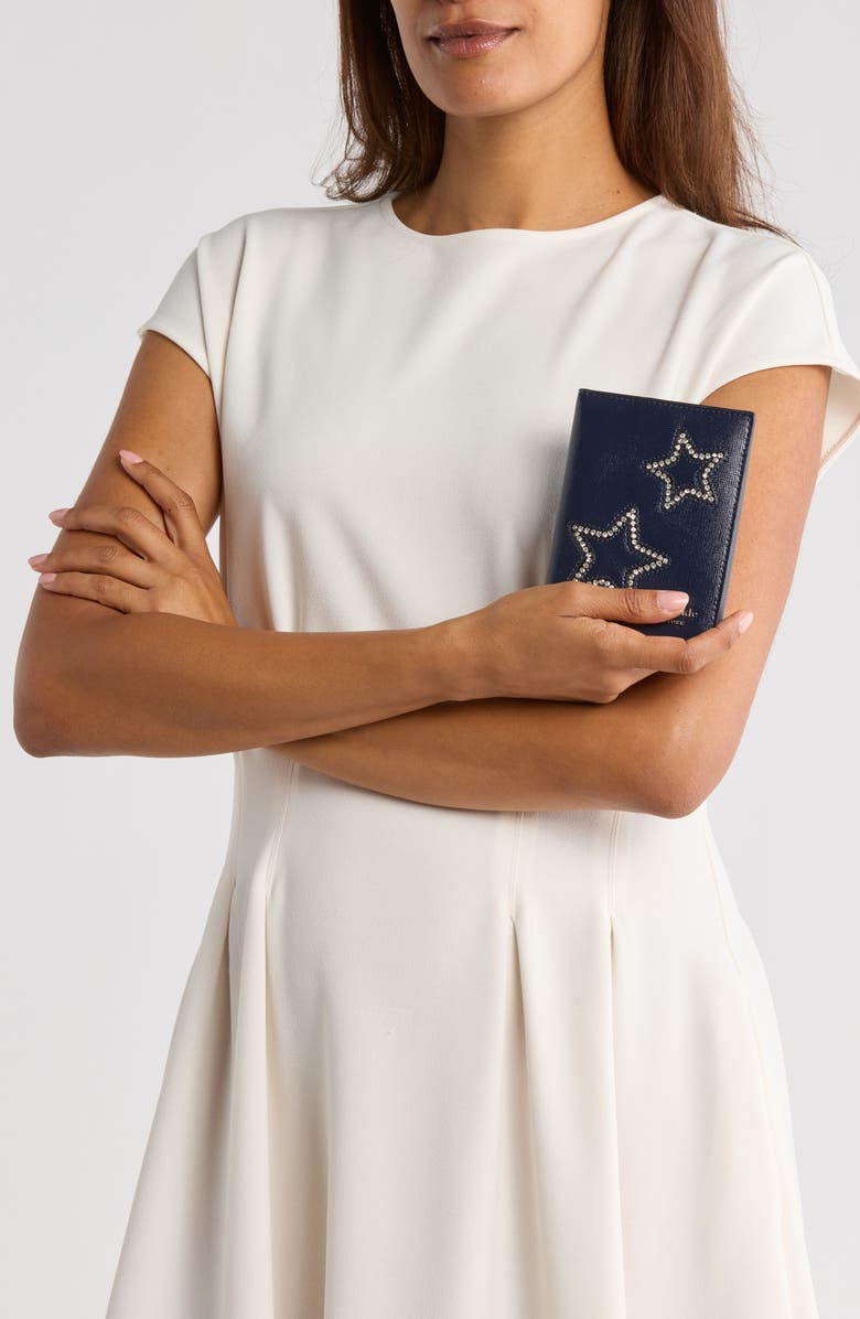 Kate Spade New York starlight patent bifold, Alternate, color, Navy Multi