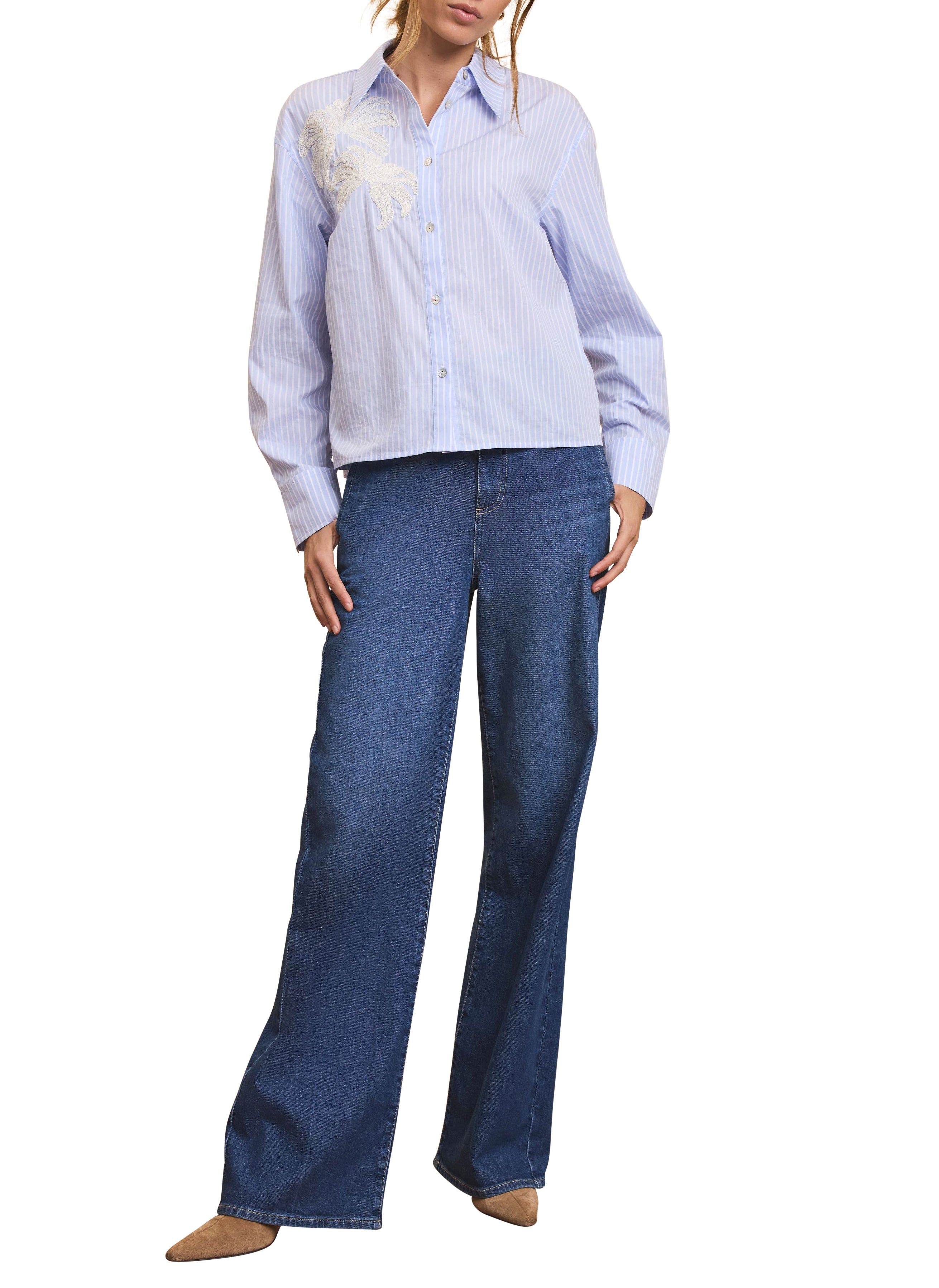 Stripe Embroidered Shirt - image 2