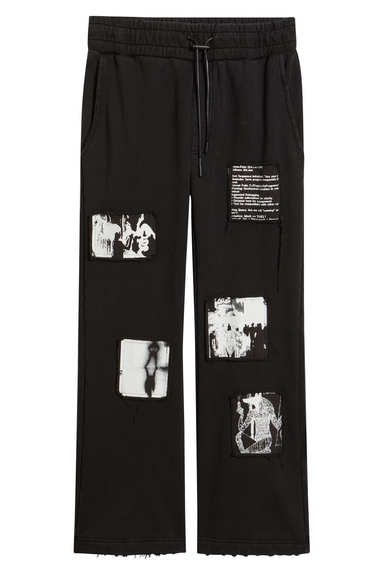 Griffin Vintage Black Wash Wide Leg Sweatpants, Alternate, color, VINTAGE BLACK DIGITAL PATCH