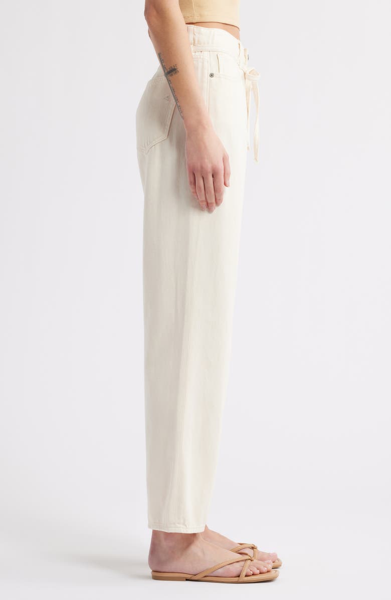 HIDDEN JEANS Tie Waist Wide Leg Jeans, Alternate, color, Cream