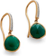 Monica Vinader Siren Small Green Onxy Drop Earrings