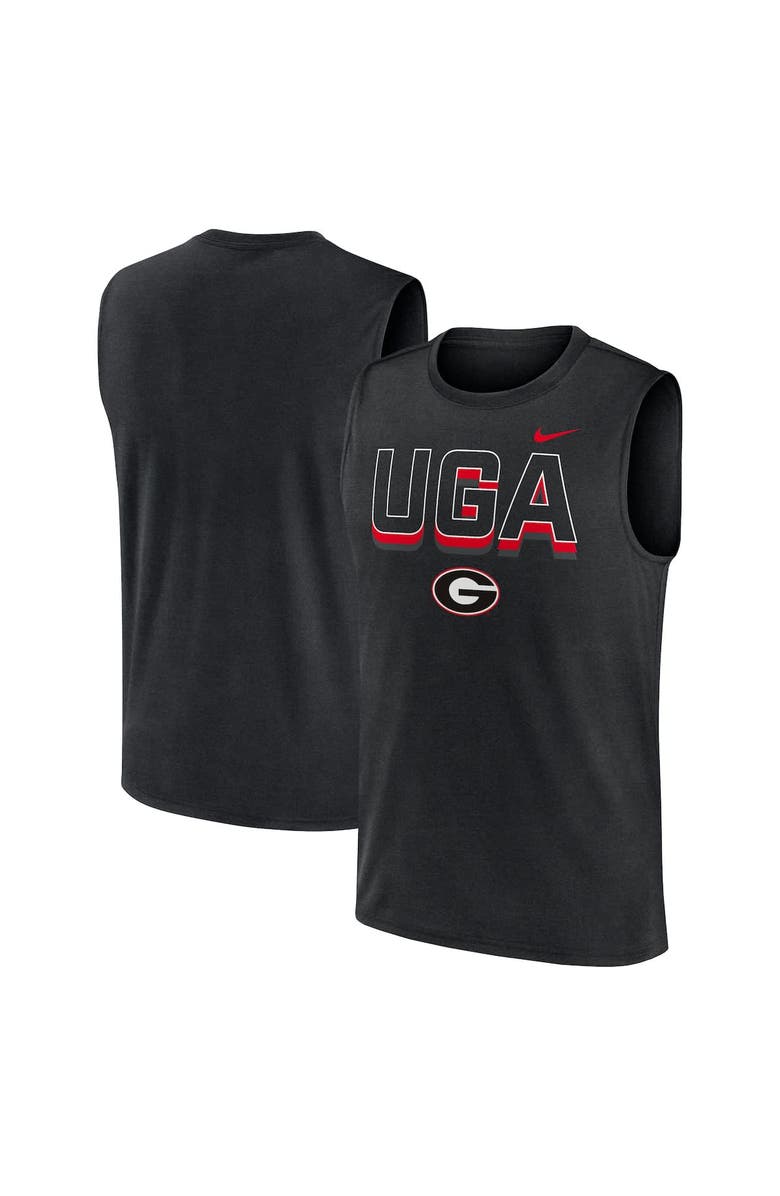 Nike Men's Nike Black Georgia Bulldogs Primetime Tricode Legend Performance Tank Top, Alternate, color, Black