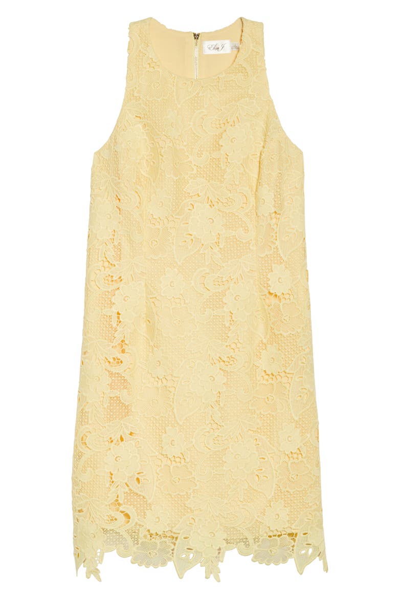 Lace Sheath Dress, Alternate, color, YELLOW