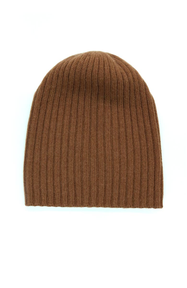 Portolano Cashmere slouchy hat, Main, color, Toffee