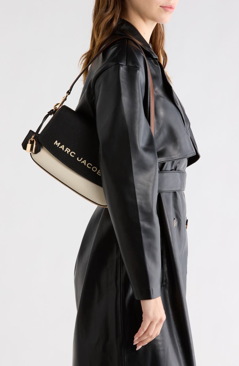 Marc Jacobs The Bold Saddle Leather Shoulder Bag, Alternate, color, Black Multi