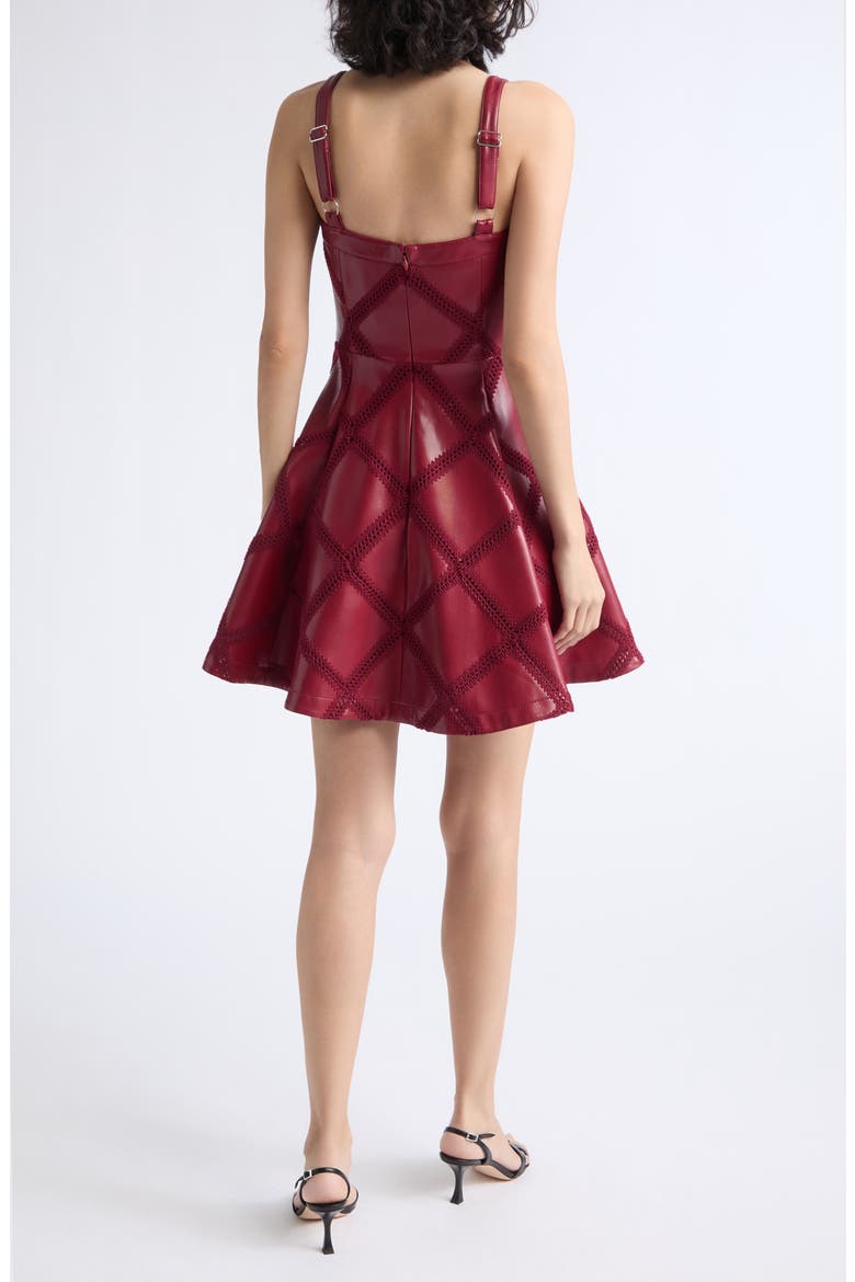Jelena Faux Leather Minidress, Alternate, color, BERRYWINE/ BERRYWINE