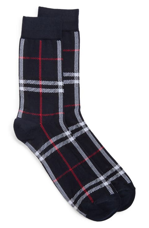 Core Check Cotton Blend Crew Socks