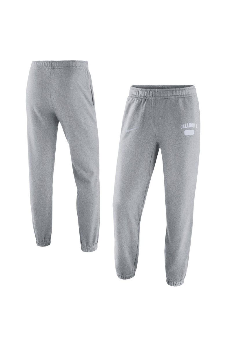 Nike Men's Nike Heathered Gray Oklahoma Sooners Saturday Fleece Pants, Main, color, Heather Gray
