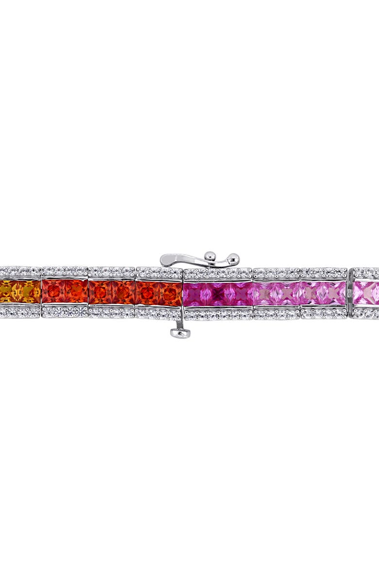 Julianna B. Multi-Color Lab-Created Sapphire Tennis Bracelet, Alternate, color, Sapphire