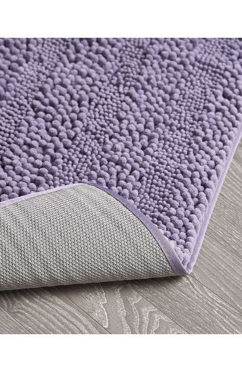 Laura Ashley Chenille Set Of 2 Bath Rugs In Wisteria Purple