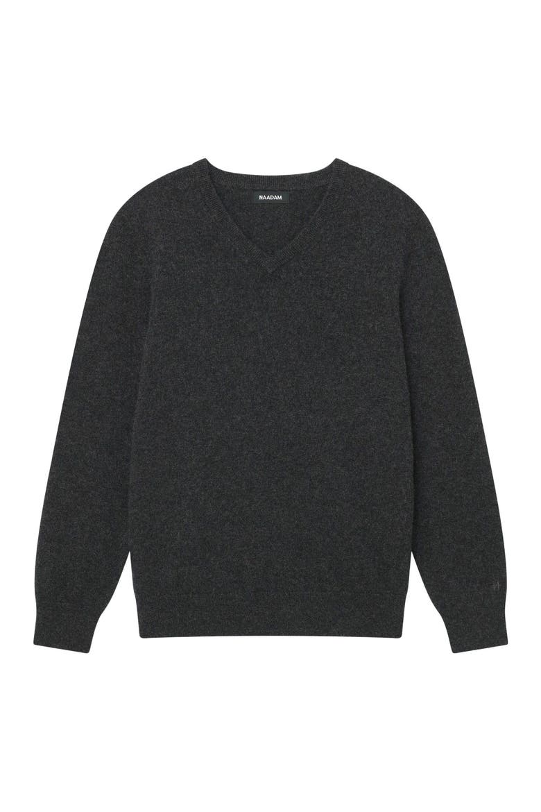 The Original Cashmere V-Neck Sweater, Alternate, color, Smoke