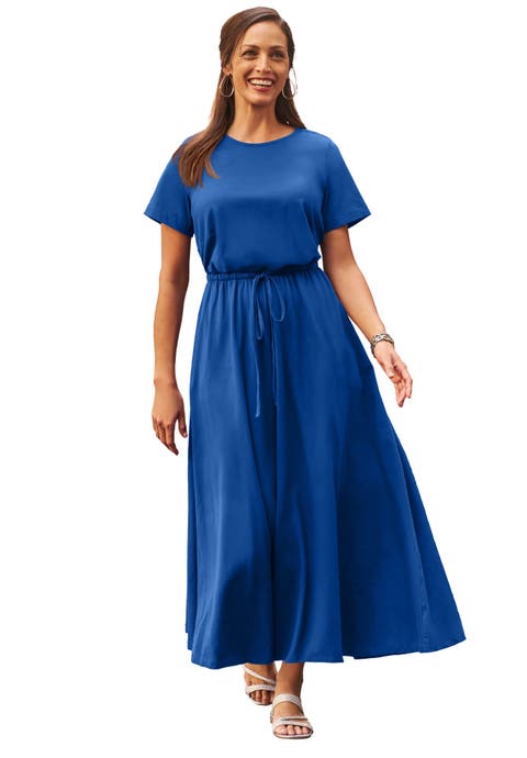 Drawstring Maxi Dress (Plus)