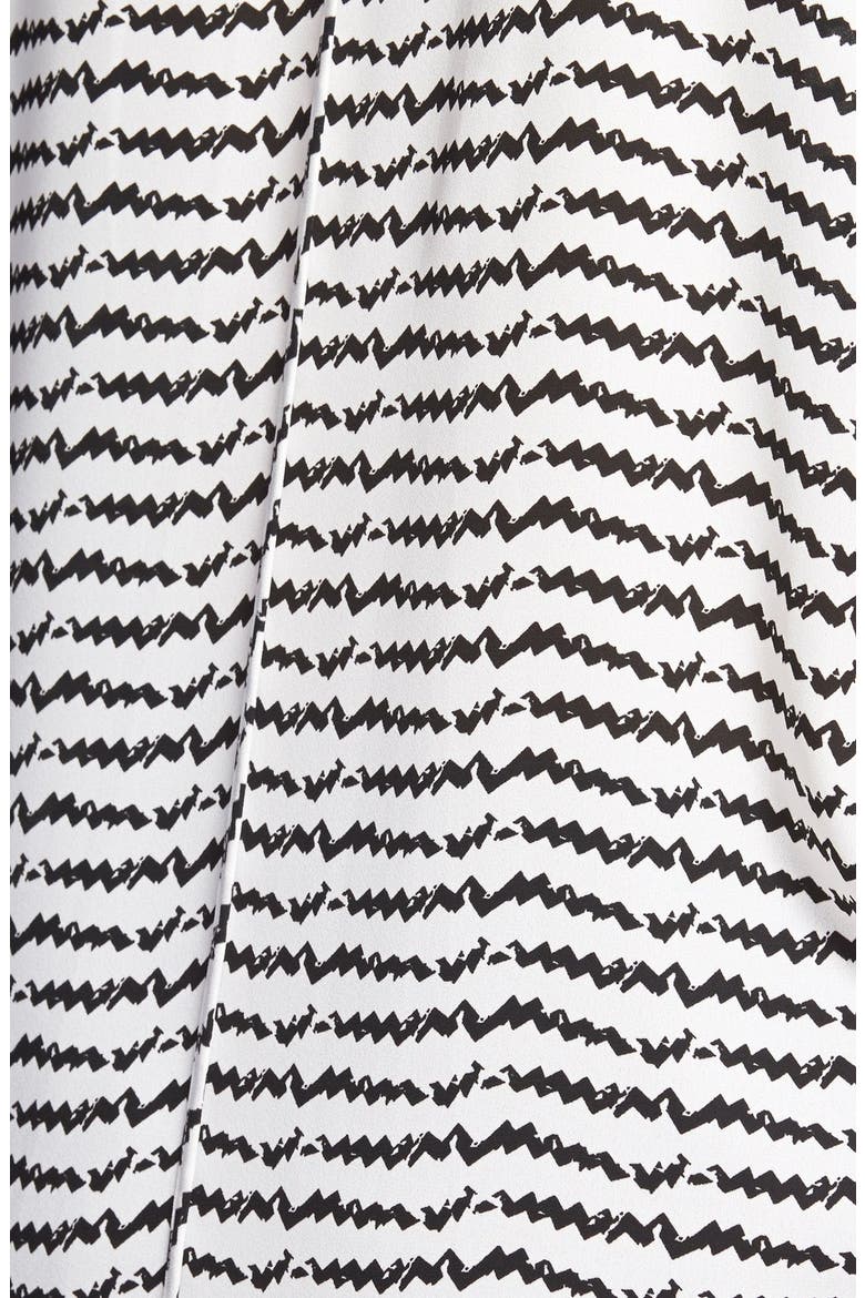 Cuff Sleeve Woven Tee, Alternate, color, IVORY/ BLACK PRINT